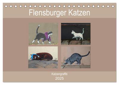 Flensburger Katzen (Tischkalender 2025 DIN A5 quer), CALVENDO Monatskalender