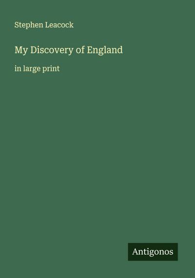 My Discovery of England