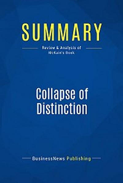 Summary: Collapse of Distinction