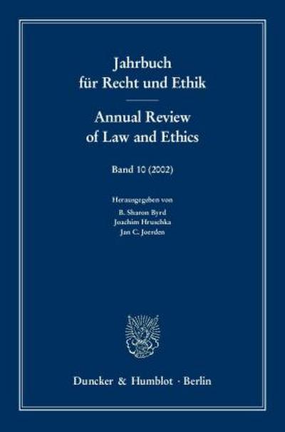 Jahrbuch für Recht u. Ethik 10