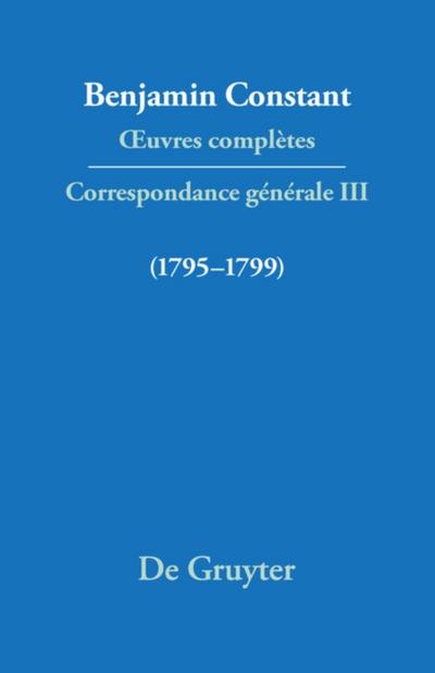 Correspondance 1795–1799