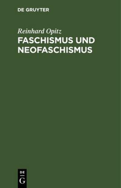 Faschismus und Neofaschismus