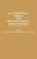 Occupational Stress and Organizational Effectiveness