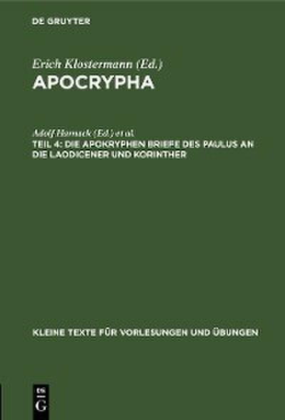 Die apokryphen Briefe des Paulus an die Laodicener und Korinther