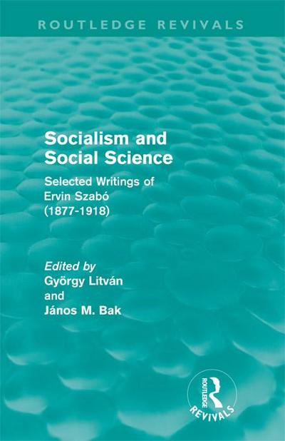 Socialism and Social Science (Routledge Revivals)