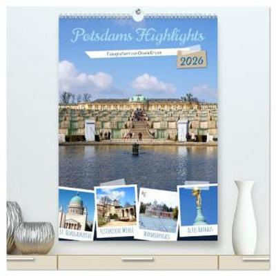 Potsdams Highlights (hochwertiger Premium Wandkalender 2026 DIN A2 hoch), Kunstdruck in Hochglanz