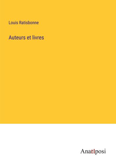 Auteurs et livres