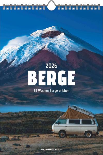 Berge - Wochenkalender mit 53 Motiven und Beschreibungen