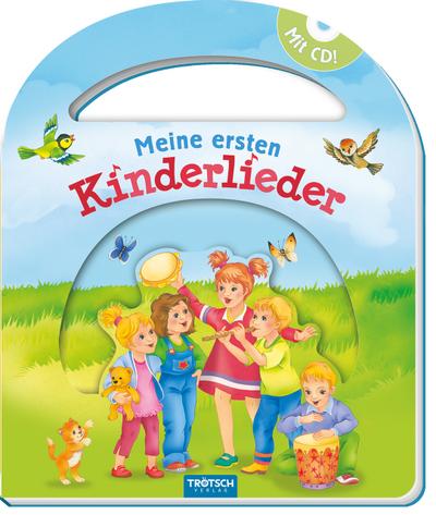 Trötsch Pappenbuch mit Henkel und CD Meine ersten Kinderlieder: Beschäftigungsbuch Kinderbuch Liederbuch (Beschäftigungsbücher: Beschäftigung)