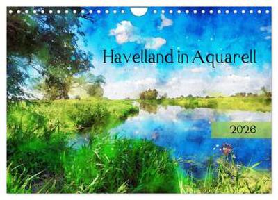 Havelland in Aquarell (Wandkalender 2026 DIN A4 quer), CALVENDO Monatskalender