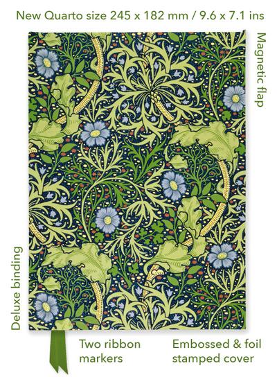 William Morris: Seaweed (Foiled Quarto Journal)