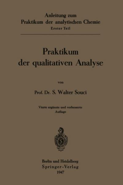 Praktikum der qualitativen Analyse