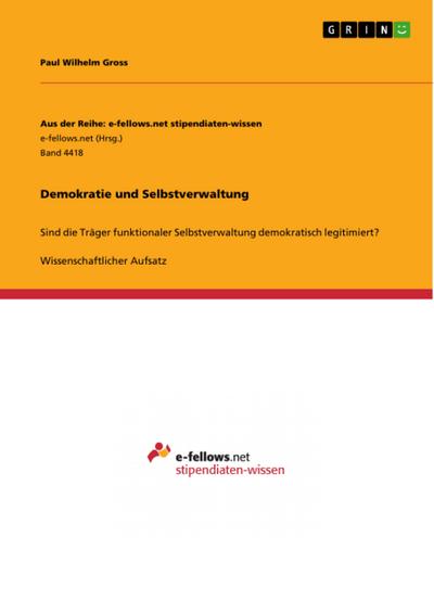 Demokratie und Selbstverwaltung
