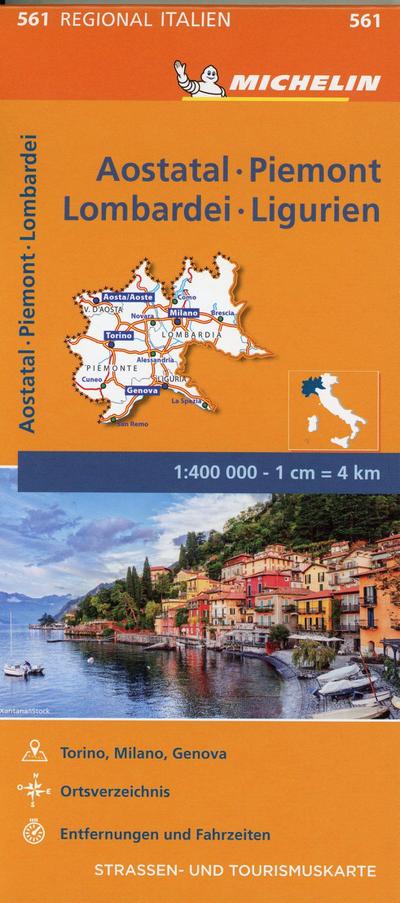 Michelin Aostatal, Piemont, Lombardei und Ligurien