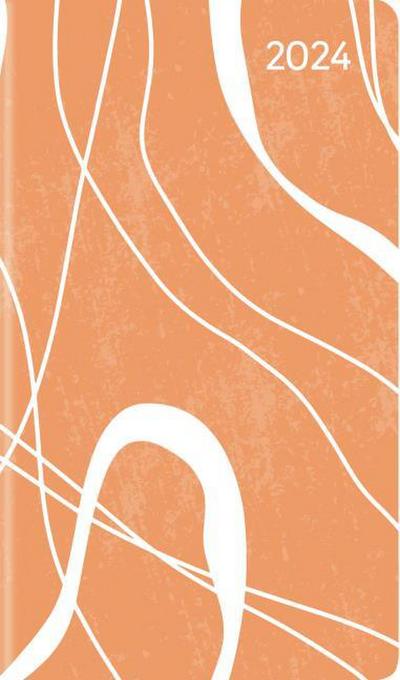 Slimtimer Style Waves 2024 - Taschen-Kalender 9x15,6 cm - Weekly - 128 Seiten - Notiz-Buch - mit Info- und Adressteil - Alpha Edition
