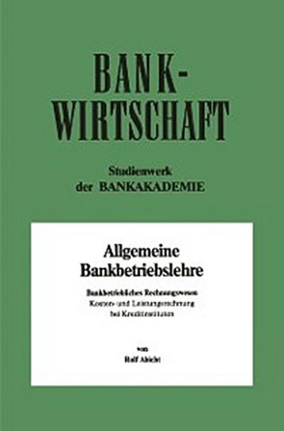 Bankbetriebliches Rechnungswesen