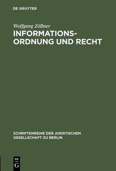 Informationsordnung und Recht