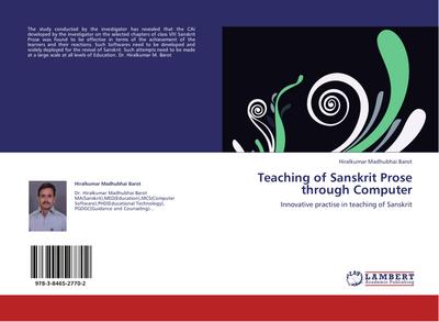 Teaching of Sanskrit Prose through Computer