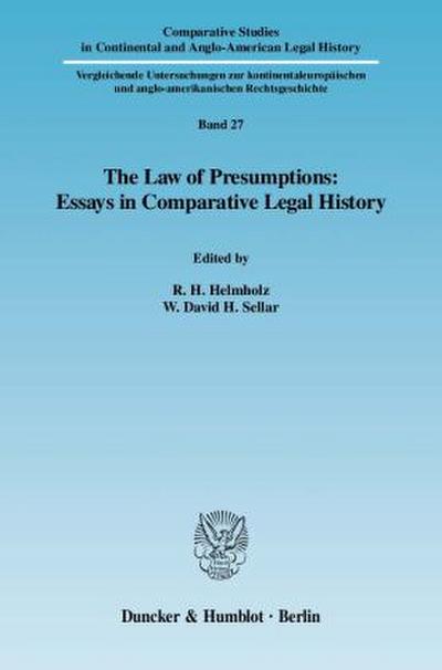 The Law of Presumptions: Essays in Comparative Legal History
