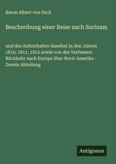Beschreibung einer Reise nach Surinam