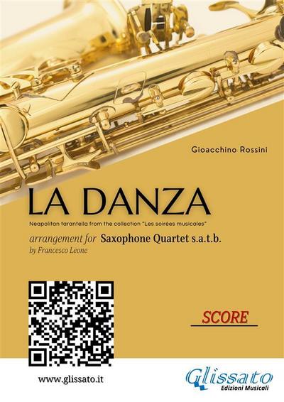 Saxophone Quartet Score: La Danza by Rossini for Saxophone Quartet