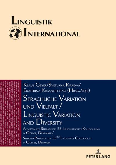 Sprachliche Variation und Vielfalt / Linguistic Variation and Diversity