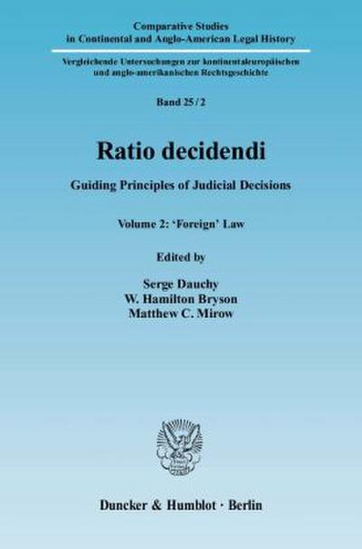 Ratio decidendi ’Foreign’ Law