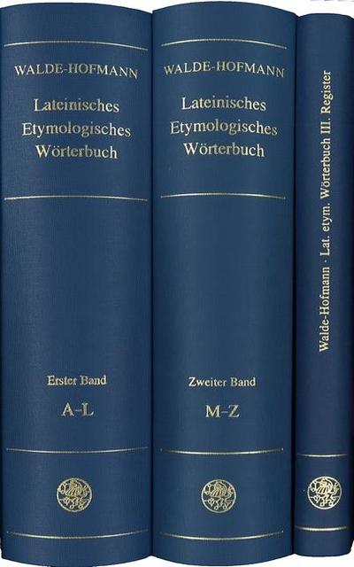 Lateinisches Etymologisches Wörterbuch. Registerband