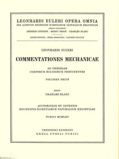 Mechanica sive motus scientia analytice exposita 1st part