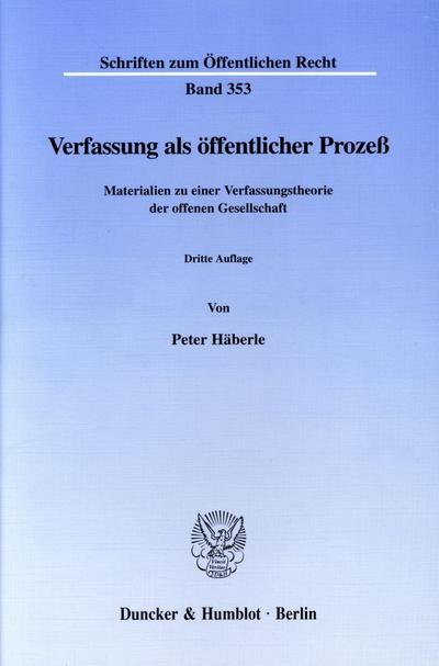 Verfassung als öffentlicher Prozeß.