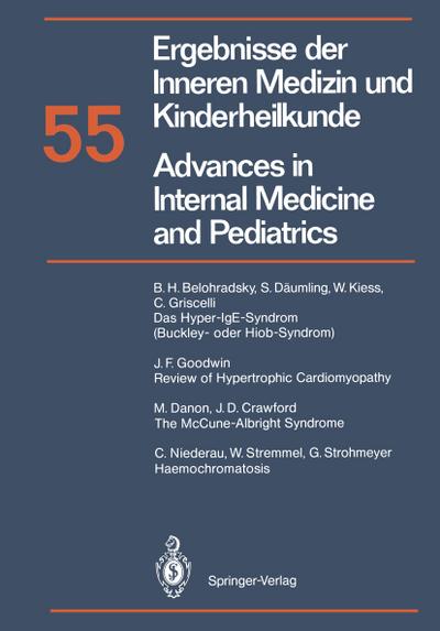 Ergebnisse der Inneren Medizin und Kinderheilkunde / Advances in Internal Medicine and Pediatrics