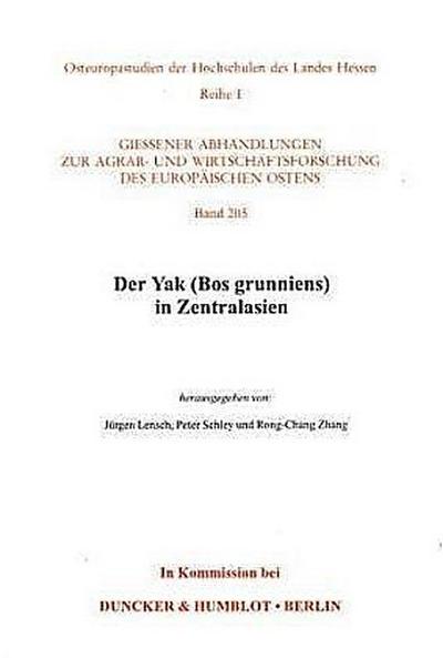 Der Yak (Bos grunniens) in Zentralasien.