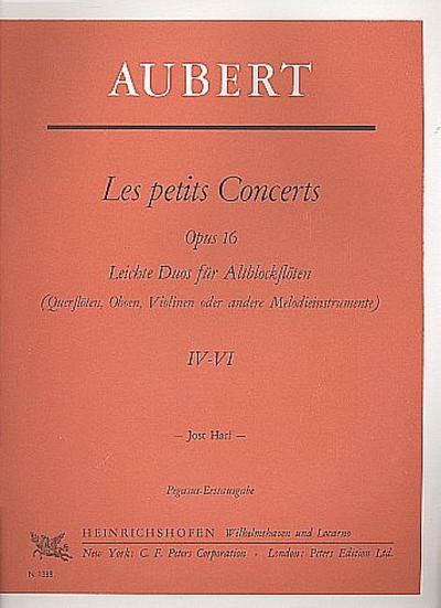 Les petits Concerts op.16 Band 2 (Nr.4-6) für 2 Altblockflöten