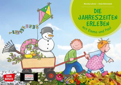 Die Jahreszeiten erleben mit Emma und Paul, Kamishibai Bildkartenset