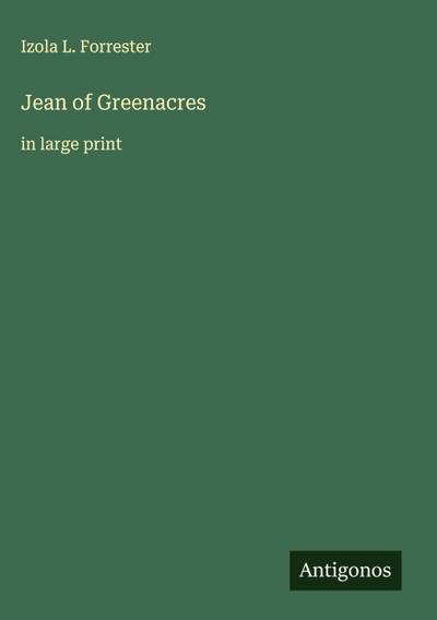 Jean of Greenacres