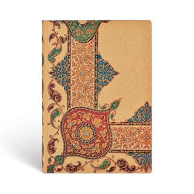 Paperblanks Visions of Paisley Ivory Kraft Lyon Florals Softcover Flexi MIDI Lined 176 Pg 100 GSM