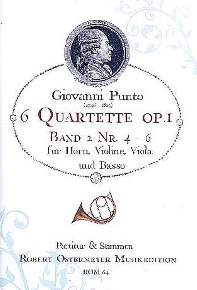 6 Quartette op.1 Band 2 (Nr.4-6)für Horn, Violine, Viola und Basso