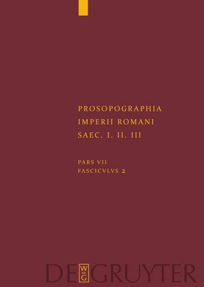 Prosopographia Imperii Romani Saec I, II, III, Fasc 2, (S)