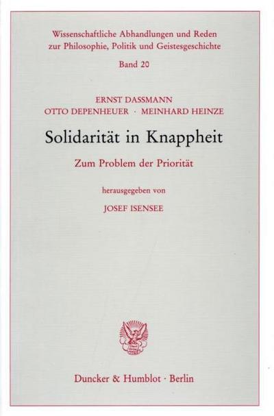 Solidarität in Knappheit.