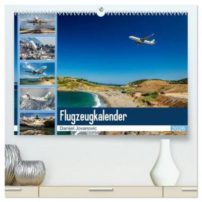 Flugzeugkalender 2026 (hochwertiger Premium Wandkalender 2026 DIN A2 quer), Kunstdruck in Hochglanz