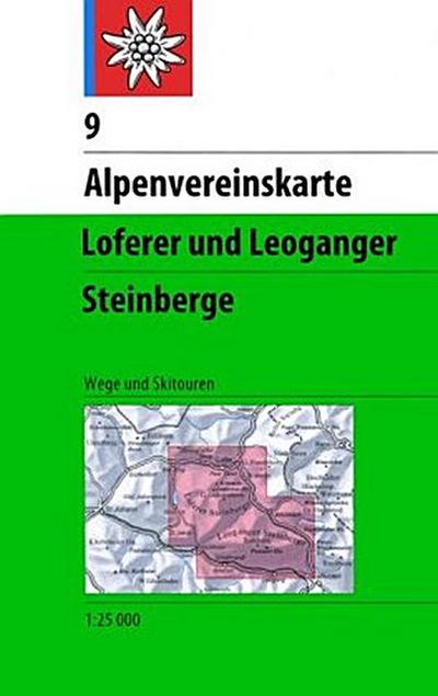DAV Alpenvereinskarte 09 Loferer + Leoganger Steinberge 1 : 25 000