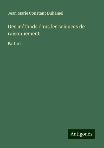 Des méthods dans les sciences de raisonnement