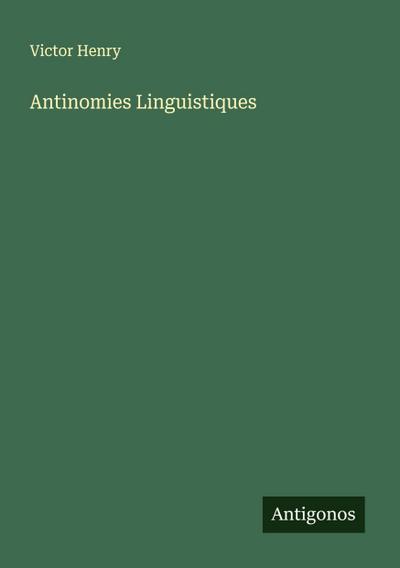 Antinomies Linguistiques