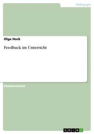 Feedback im Unterricht