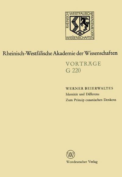 Identität und Differenz.Zum Prinzip cusanischen Denkens