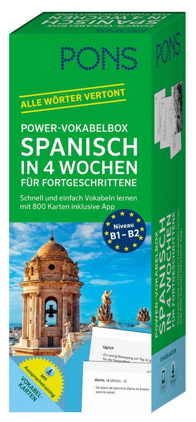 PONS Power-Vokabelbox Spanisch in 4 Wochen für Fortgeschrittene