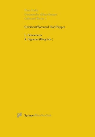 Gesammelte Abhandlungen I - Collected Works I
