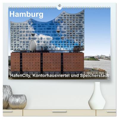 Hamburg. HafenCity, Kontorhausviertel und Speicherstadt. (hochwertiger Premium Wandkalender 2026 DIN A2 quer), Kunstdruck in Hochglanz