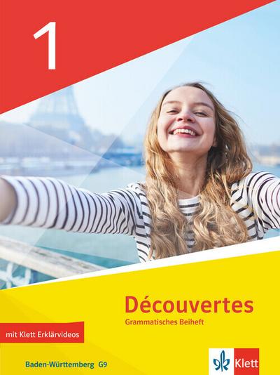 Découvertes 1. Ausgabe Baden-Württemberg.Grammatisches Beiheft mit Klett Erklärfilmen 1. Lernjahr