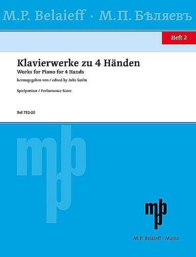 Klavierwerke zu 4 Händen Band 2 +CDfür Klavier vierhändig